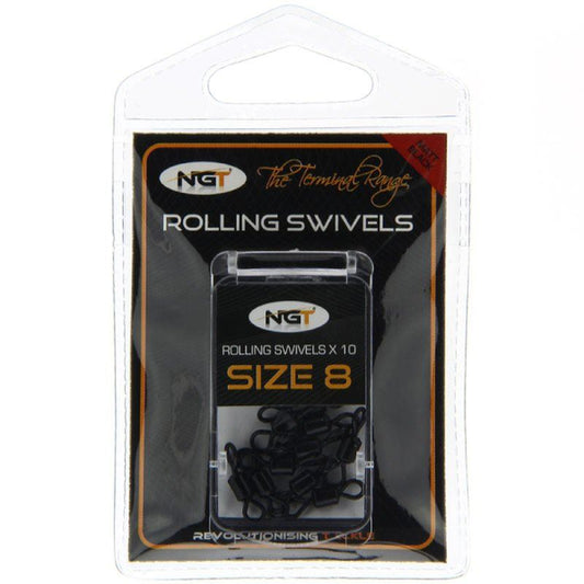 NGT Rolling Swivels Black Size 8